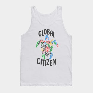 Global citizen turtle Tank Top